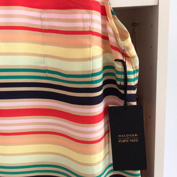 HALOGEN X ATLANTIC-PACIFIC Striped Shift Dress - Picture 6 of 13